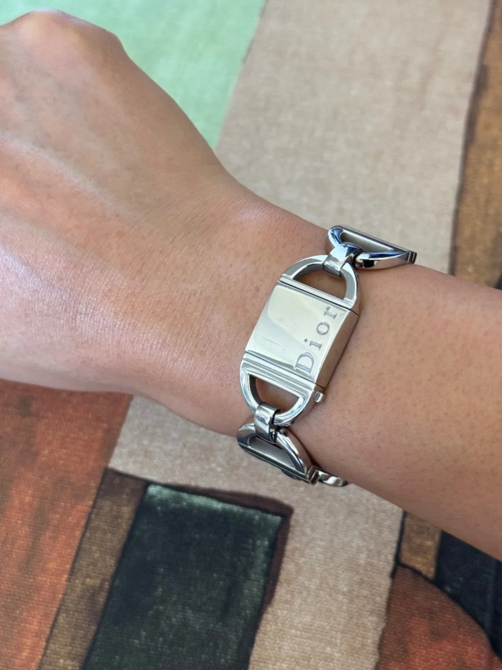 Christian Dior Pandora D78-100 Silver Chain Link Watch (Vintage 2000s)